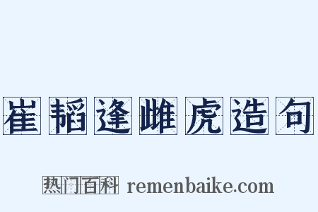 崔韬逢雌虎造句是什么意思的图片